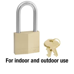 1-9/16in (40mm) Wide Solid Brass Body Padlock with 1-1/2in (38mm) Shackle