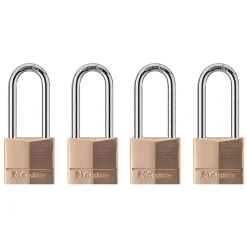 1-9/16in (40mm) Wide Solid Brass Body Padlock with 2in (51mm) Shackle; 4-Pack
