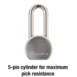 2-1/2in (64mm) Wide Solid Steel Body Padlock with 2in (51mm) Shackle