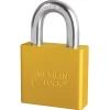 2in (51mm) Yellow Solid Aluminum Rekeyable 6-Pin Tumbler Padlock
