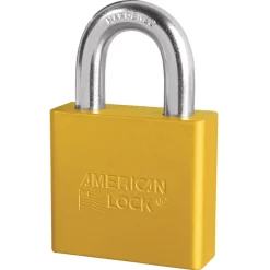 2in (51mm) Yellow Solid Aluminum Rekeyable 6-Pin Tumbler Padlock