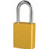 1-1/2in (38mm) Yellow Solid Aluminum Small Format Interchangeable Core Padlock with 1-1/2in (38mm) Shackle, Keyed Alike