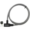 Keyed Braided Steel Cable Lock, 6 ft x 3/8 in