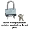 Laminated Steel Padlock, Warded Lock, 1-3/4 in Wide