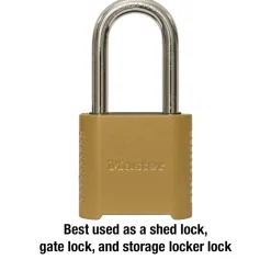 Long Shackle Set Your Own Combination Lock, 2 in Wide