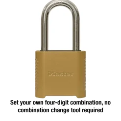 Long Shackle Set Your Own Combination Lock, 2 in Wide