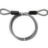 Looped End Braided Steel Cable Lock, 6 ft x 3/8 in