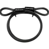 Looped End Braided Steel Cable Lock, 4 ft x 3/8 in
