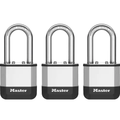 Master Lock Elite™ Heavy Duty Lock with Hardened Boron Steel Shackle, 1-3/4 in. (44mm) wide, 1-1/2 in. (38mm) Shackle