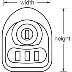 Multi-User Mechanical Built-In Lock for Lift Handle Lockers - Hinged on the Right