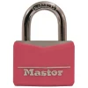Pink Vinyl Covered Solid Body Padlock, 1-9/16 in Wide