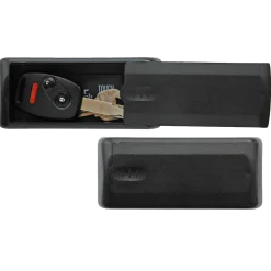 Portable Magnetic Lock Box for Keys, Plastic, 2 in W x 1-3/16 in H