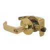 Return Style Lever Entry Door Lock; Polished Brass, WR5
