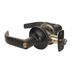 Return Style Lever Entry Door Lock; Aged Bronze, SC1