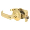Return Style Lever Storeroom Lock; Polished Brass, KW1