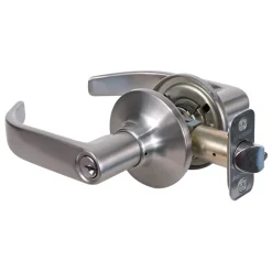 Return Style Lever Storeroom Lock; Satin Nickel, SC1