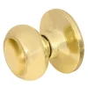 Rusk Style Dummy Knob; Polished Brass
