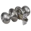 Rusk Style Knob Storeroom Lock; Satin Nickel, KW1
