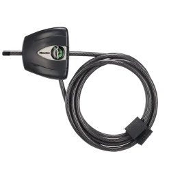Silver/Black Adjustable Python Braided Steel Cable Lock, 6 ft x 3/16 in