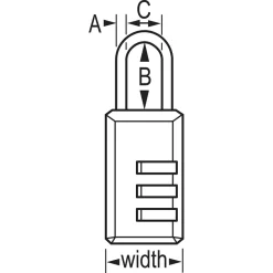 Small Set Your Own Combination Lock, 1-3/16 in Wide