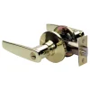 Straight Style Lever Entry Door Lock; Polished Brass, SC1