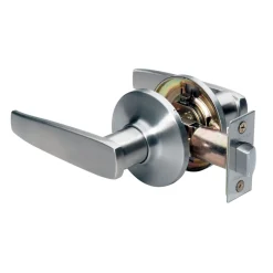 Straight Style Lever Passage Door Lock; Satin Nickel