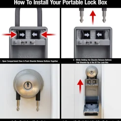 5480THRD - Portable Lock Box with Key Tether