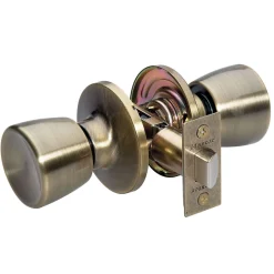 Tulip Style Hall and Closet Door Knob; Antique Brass