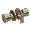 Tulip Style Knob Privacy Door Lock; Antique Brass
