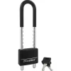 Vinyl-Covered Solid Body Padlock with Adjustable Shackle, 2 in Wide