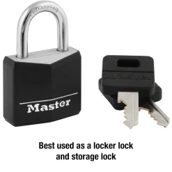 Vinyl-Covered Solid Body Padlock, 1-3/16 in Wide