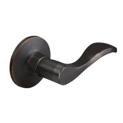 Wave Lever Style Dummy Lock; Aged Bronze