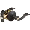 Wave Style Lever Entry Door Lock; Aged Bronze
