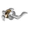 Wave Style Lever Passage Door Knob; Satin Nickel